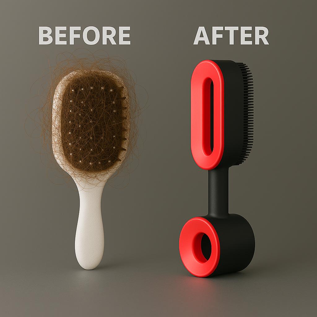 Self Cleaning Hair Brush - Marianas Artistry