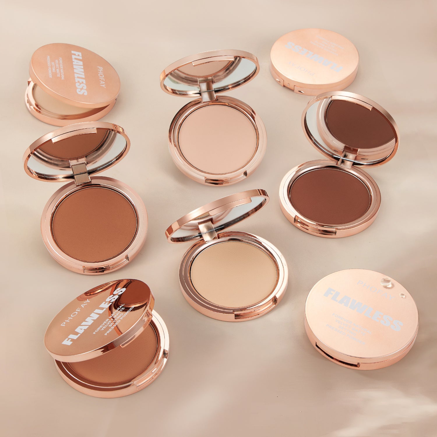 PHOFAY Matte Setting Pressed Powder - Marianas Artistry